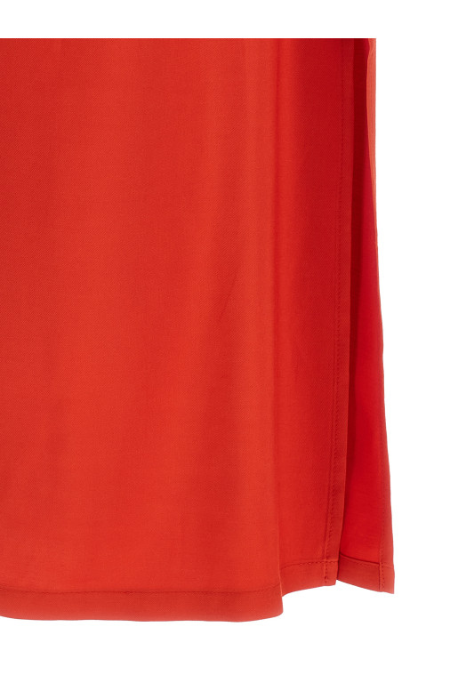 Round-neck dress Red