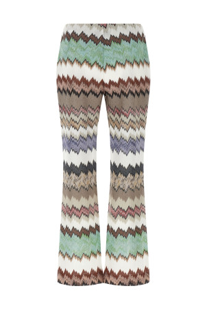 Lamé snake viscose pants Multicolor