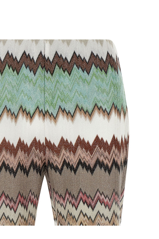 Lamé snake viscose pants Multicolor