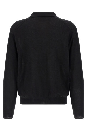 'Knit Skipper Polo' sweater Black