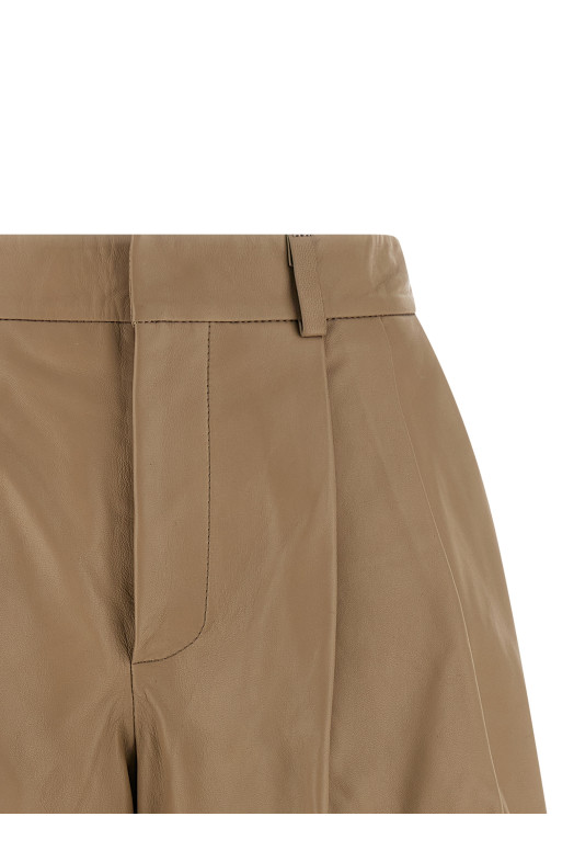 Tassel bermuda shorts Beige