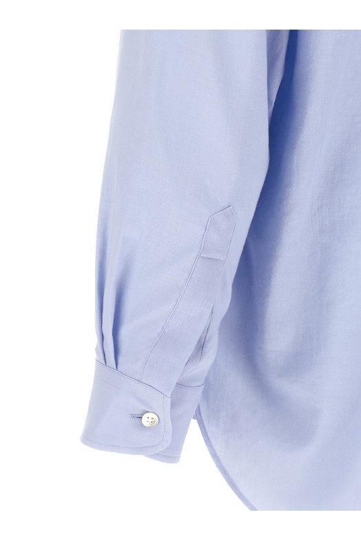 Cotton and silk shirt BLUE