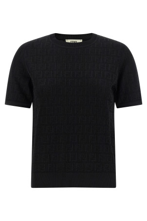 FF intarsia sweater Black