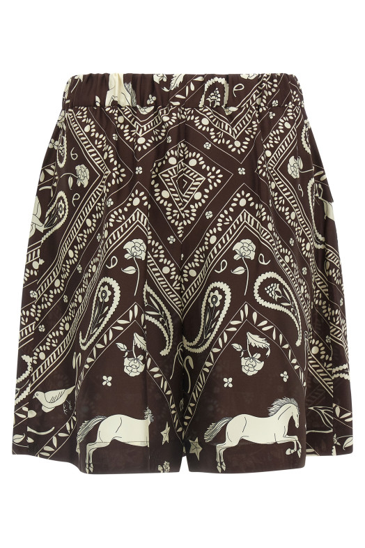 'Bandana' print bermuda shorts Brown