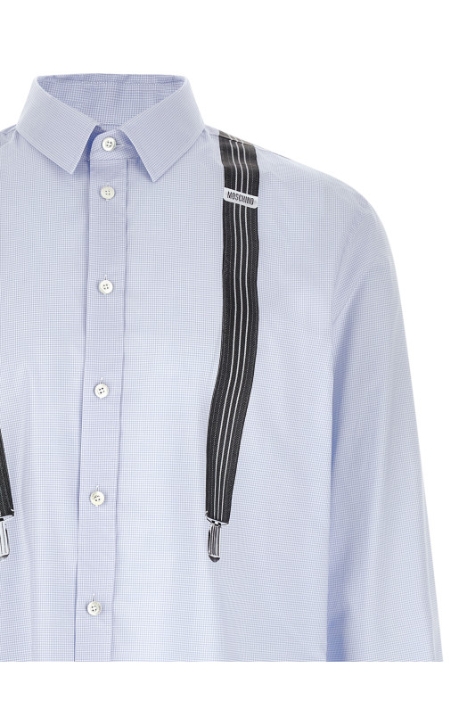 Trompe-l'œil print shirt BLUE