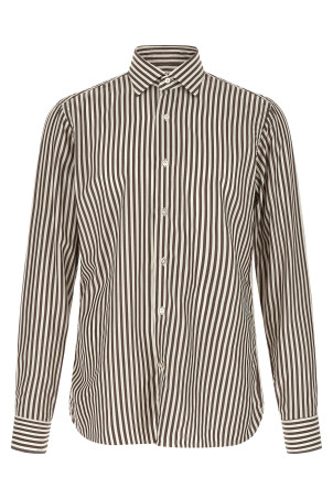 Striped shirt Brown