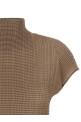 'Wooly Pleats-66' T-shirt Beige
