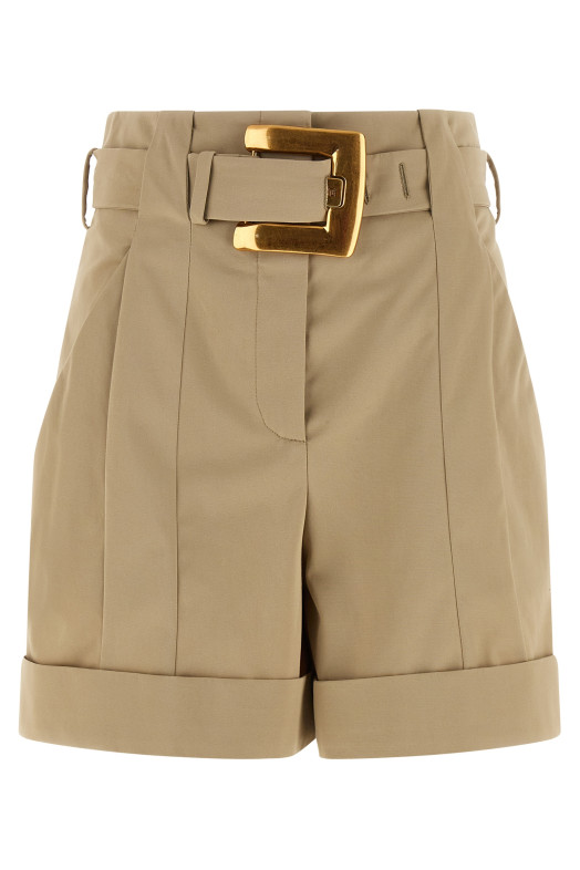 'Anthem' buckle shorts Beige