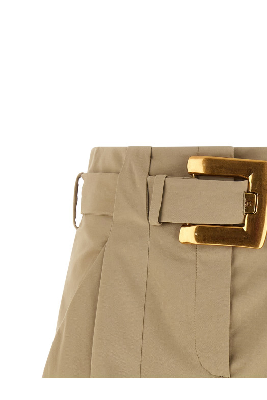 'Anthem' buckle shorts Beige