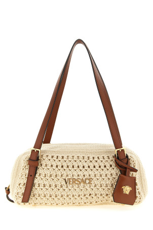 'Versace Tag' shoulder bag Beige