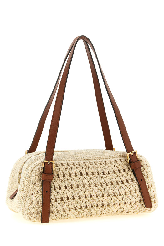 'Versace Tag' shoulder bag Beige