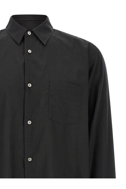 Cotton and silk shirt Black