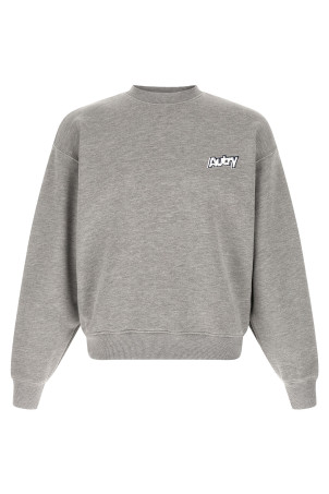 Logo print embroidery sweatshirt Gray