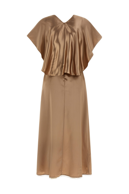 Dress with cape Beige