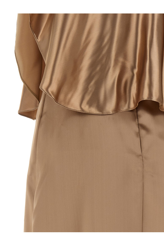 Dress with cape Beige