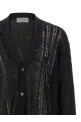 Lace up cardigan Black
