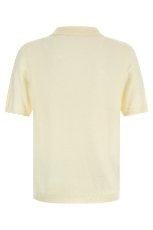 Spongy effect polo shirt Beige