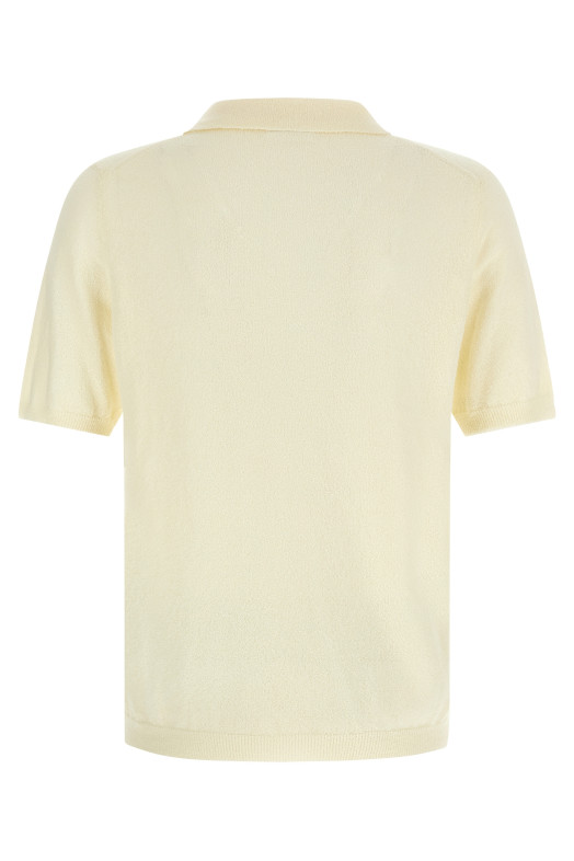 Spongy effect polo shirt Beige