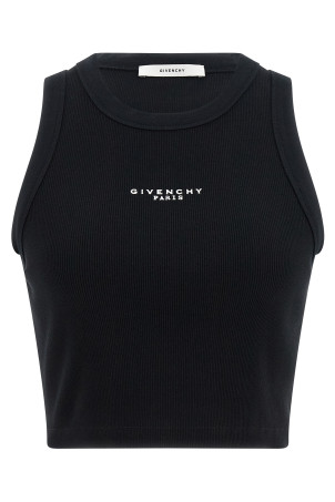 'Givenchy Paris' print top Black
