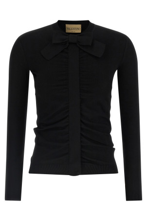 Valentino Garavani bow cardigan Black
