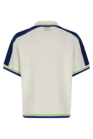 'Tennis Cotton Crochet' shirt White