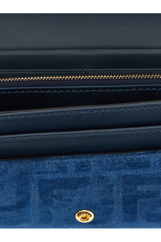 'Continental Baguette' wallet on chain Blue