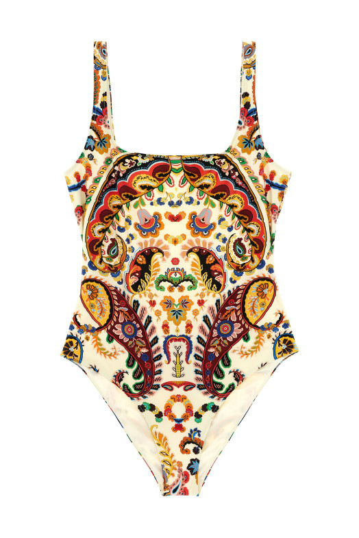 Floral 'Paisley' one-piece swimsuit Multicolor