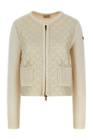 Padded cardigan Beige