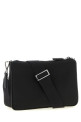 Logo nylon crossbody bag Black