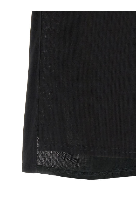 Logo patch polo shirt Black