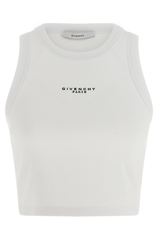'Givenchy Paris' print top White