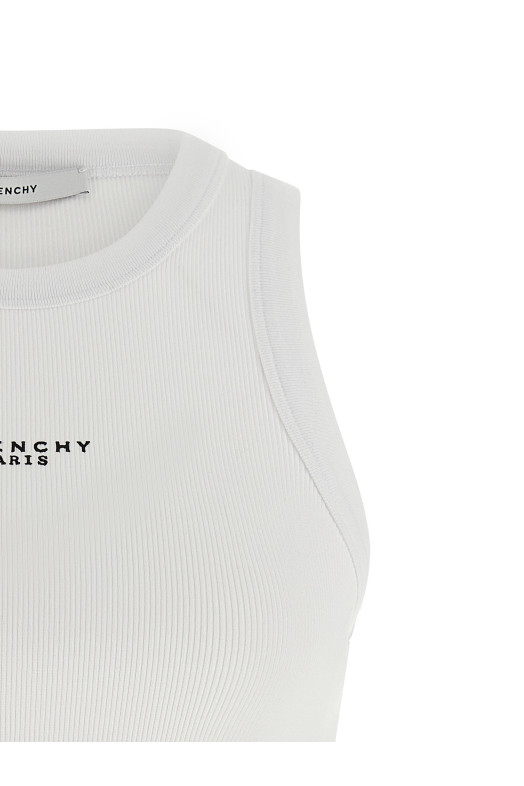 'Givenchy Paris' print top White