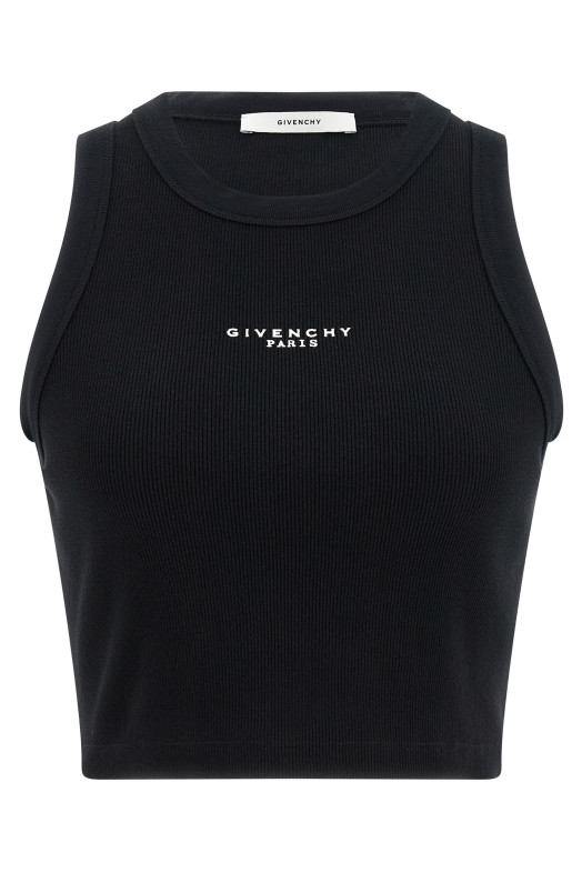 'Givenchy Paris' print top Black