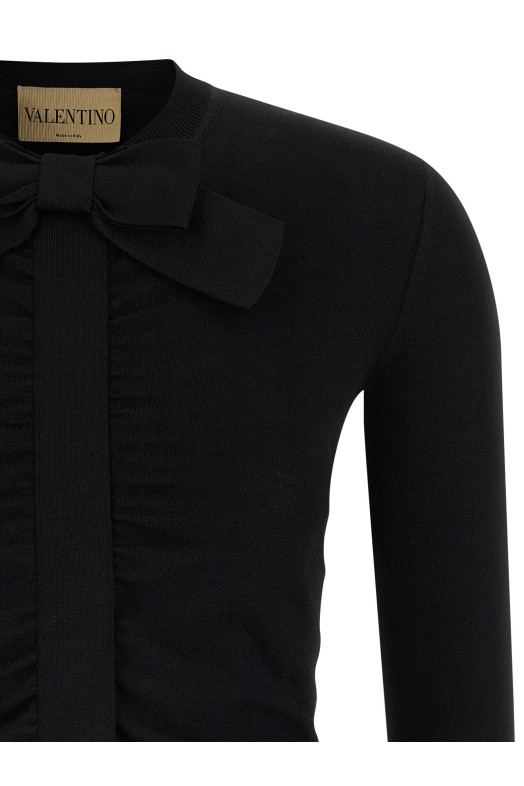 Valentino Garavani bow cardigan Black