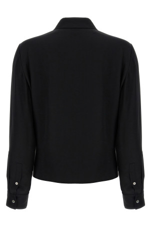 'PK Label Wrap' blouse Black