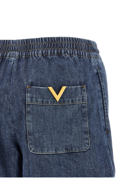 Valentino Garavani VGold Shorts Blue