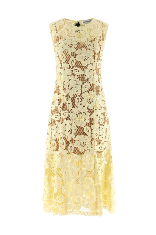 'Yellow crochet lace' midi dress Yellow