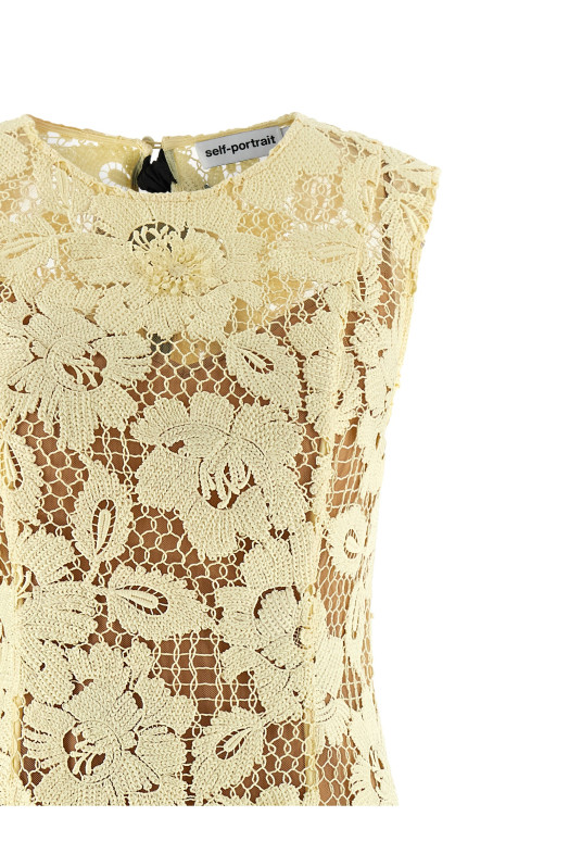 'Yellow crochet lace' midi dress Yellow