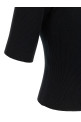 Ribbed polo shirt Black