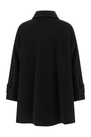 Double-breasted caban Black