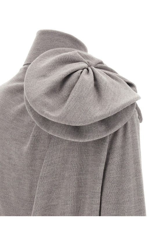 3D flower sweater Gray