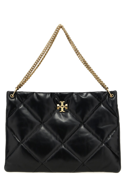 'Kira Diamond Quilt Hobo' shopping bag Black