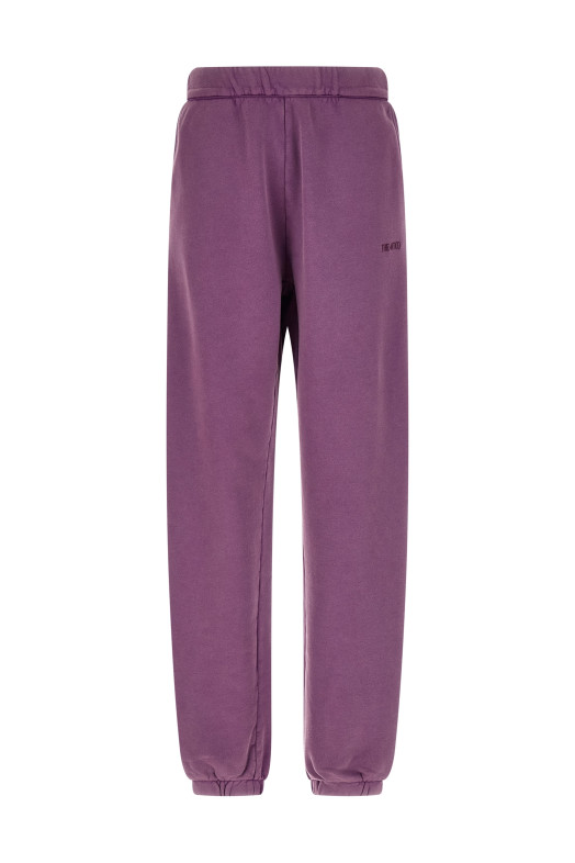 Logo embroidery joggers Purple