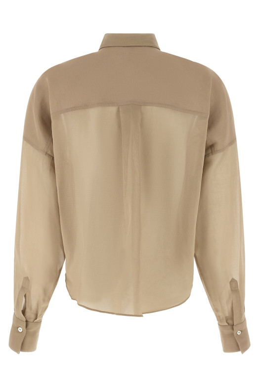 Taffeta shirt Beige