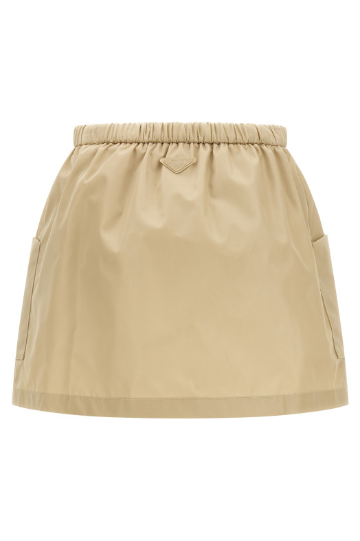 Re-Nylon skirt Beige