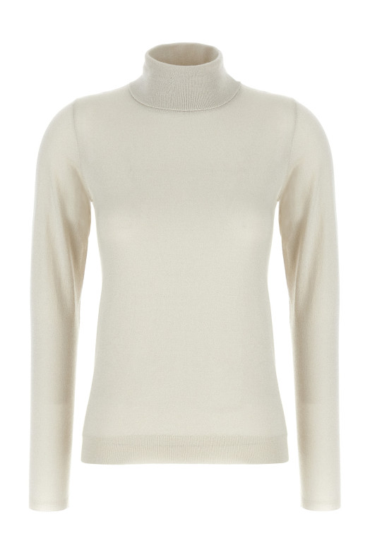 'Sparkling' turtleneck sweater White