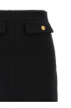 Bouclé wool skirt Black