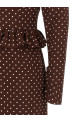 'Polka Dot Midi' dress Brown