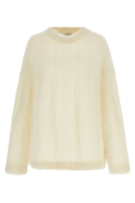 Mohair silk sweater White