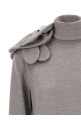 3D flower sweater Gray